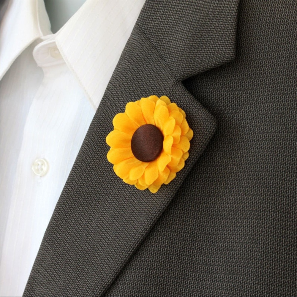 Yellow Floral Lapel Pin